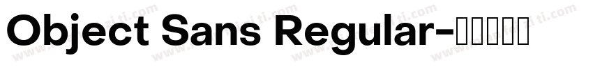 Object Sans Regular字体转换